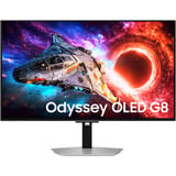 Samsung Odyssey OLED G8 G80SH 32" 4K Ultra HD gaming monitor Zilver, 1x DisplayPort, 2x HDMI, 1x USB-C, 2x USB-A, 240 Hz