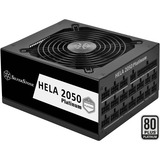 SilverStone HELA 2050 Platinum, 2050 Watt voeding  Zwart, 18x PCIe, Full Kabel-management