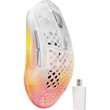 SteelSeries Aerox 3 Wireless Gen 2 gaming muis Wit/transparant, 26.000 dpi, RGB, 2,4 GHz