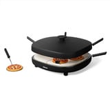 Tristar Pizza Family 6 pizzaoven Zwart, 1200 Watt, voor 6 personen