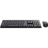 Trust Ody II Stille draadloze toetsenbord- en muisset, desktopset Zwart, US lay-out, Membraan, 800 dpi - 1.600 dpi