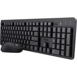 Trust Ody II Stille draadloze toetsenbord- en muisset desktopset Zwart, US lay-out (QWERTY), Membraan, 100%, 800 dpi - 1.600 dpi