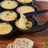 Victoria Poffertjes pan, 15 per keer, Seasoned bak-/braadpan Zwart, Color packaging