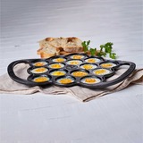 Victoria Poffertjes pan, 15 per keer, Seasoned bak-/braadpan Zwart, Color packaging