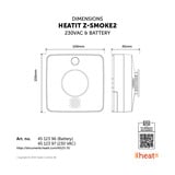 heat it Z-Smoke2 Detector 230VAC rookmelder Wit, Z-Wave