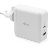 i-tec USB-C Travel Charger 60W+USB-A 18W Wit