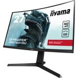 iiyama G-Master Red Eagle GB2766HSU-B1 27" curved gaming monitor Zwart, 2x HDMI, 1x DisplayPort, 2x USB-A 2.0, 165 Hz