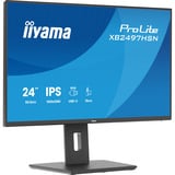 iiyama ProLite XB2497HSN-B1 23.8" monitor Zwart (mat), 100 Hz, HDMI, DisplayPort, USB-C, Audio, LAN
