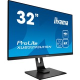 iiyama ProLite XUB3293UHSN-B1 31.5" 4K Ultra HD Monitor Zwart, 4K UHD, HDMI, DisplayPort, USB, LAN, Audio, KVM Switch