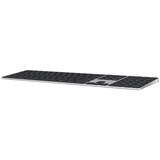 Apple Magic Keyboard met Touch ID en numeriek toetsenblok voor Mac-modellen met Apple silicon Zwarte toetsen, toetsenbord Zilver/zwart, US lay-out