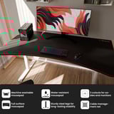 Arozzi Arena Gaming Desk - White Wit