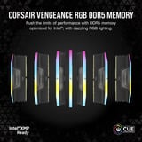 Corsair 64 GB DDR5-6000 (2x 32 GB) Kit werkgeheugen Zwart, CMH64GX5M2D6000C40, Vengeance, RGB, XMP 3.0