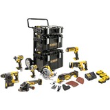 DEWALT 18V XR 8-Delige voordeelset DCK853P4-QW gereedschapsset Geel/zwart, 8x Accu gereedschap, 4× 5.0Ah accu’s en lader, Trolley