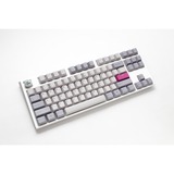 Ducky One 3 Mist Grey TKL, toetsenbord Lichtgrijs, US lay-out, Cherry MX Red, RGB led, Double-shot PBT, Hot-swappable, QUACK Mechanics, 80%