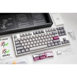 Ducky One 3 Mist Grey TKL, toetsenbord Lichtgrijs, US lay-out, Cherry MX Red, RGB led, Double-shot PBT, Hot-swappable, QUACK Mechanics, 80%