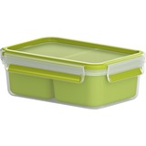 Emsa Clip & Go Snackbox 1,0 L     lunchbox Lichtgroen/transparant, met 2 extra inzetstukken