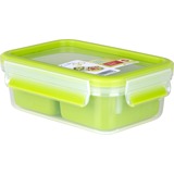 Emsa Clip & Go Snackbox 1,0 L     lunchbox Lichtgroen/transparant, met 2 extra inzetstukken