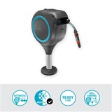 GARDENA Patio slangbox RollUp slanghaspel Grijs/turquoise, 20 meter, incl. reinigingsspuit
