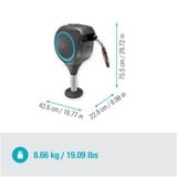 GARDENA Patio slangbox RollUp slanghaspel Grijs/turquoise, 20 meter, incl. reinigingsspuit