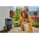 GARDENA Patio slangbox RollUp slanghaspel Grijs/turquoise, 20 meter, incl. reinigingsspuit