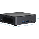 Intel® NUC Kit NUC11TNKi3 barebone Zwart | Core i3-1115G4 | UHD Graphics