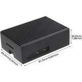 Inter-Tech Elegant aluminum case for Raspberry Pi 5, behuizing Zwart