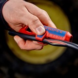 KNIPEX Ergostrip universeel ontmantelingsgereedschap 16 95 02 SB kabelstrip- /ontmantelingsgereedschap Rood/blauw, links-handig