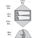 MSR Hubba Hubba NX 2-Person Backpacking Tent Olijfgroen/rood