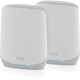 Netgear Orbi RBK762s Tri-band Mesh WiFi 6 Systeem mesh router Wit, 1x Orbi-router (RBR760) + 1x Orbi-satelliet (RBS760), Dekking tot 350 m²