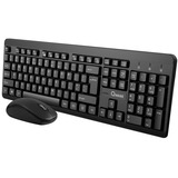 Qware Nottingham draadloze combo, desktopset Zwart, EU lay-out (QWERTY), Membraan, 1200 DPI