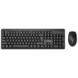 Qware Nottingham draadloze combo desktopset Zwart, EU lay-out (QWERTY), Membraan, 100%, 1200 DPI