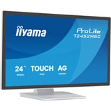 iiyama ProLite T2452MSC-W2AG 24" touchscreen monitor Wit, 120 Hz, HDMI, DisplayPort, Audio, USB, Touch