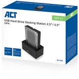 ACT Connectivity 2,5"/3,5" SATA harde schijf docking station Zwart, USB 3.2 Gen1 (5 Gbit/s)