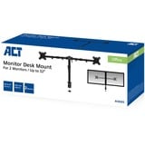 ACT Connectivity Monitorarm, 2 schermen Zwart, schermen tot 32" en 8kg