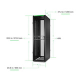 APC NetShelter SX Gen 2 AR3305B2, 45U server rack Zwart/groen, 60(b) x 212,4(h) x 120(d) cm, met zijkanten