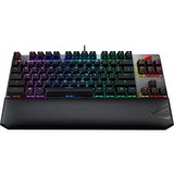 ASUS ROG Strix Scope TKL Deluxe RGB gaming toetsenbord Zwart, US lay-out (QWERTY), Cherry MX Red, 80% (TKL)	
