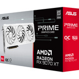 ASUS Radeon RX 9070 XT PRIME WHITE OC Edition grafische kaart Wit, RDNA4, GDDR6, 3x DisplayPort, 1x HDMI 2.1
