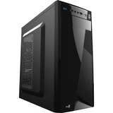 Aerocool CS-1101 Tower-behuizing Zwart | 2x USB-A 2.0 | USB-A 3.2 (5 Gbit/s) | 2x Audio