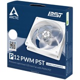 Arctic P12 PWM PST case fan Wit/transparant, 4-pin PWM aansluiting