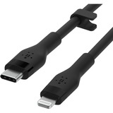 Belkin BOOSTCHARGE Flex USB-C-kabel met Lightning-connector Zwart, 1 meter