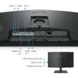 BenQ DesignVue PD2706U 27" 4K Ultra HD monitor Zwart, 1x DisplayPort, 1x HDMI, 2x USB-C, 3x USB-A