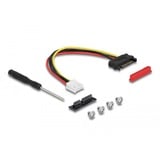 DeLOCK M.2 Key A+E to PCIe x1 NVMe Adapter angled with 20 cm cable controller 