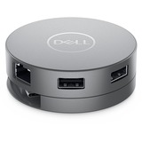 Dell USB-C mobiele adapter - DA310 dockingstation Zilver