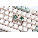 Ducky One 3 Matcha TKL mechanisch toetsenbord Crème, US lay-out (QWERTY), Cherry MX Silent Red, 80% (TKL)	, PBT Double Shot, hot swap