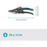 GARDENA Snoeischaar PremiumCut Pro​ Fresh Wood, Bypass Grijs/turquoise, 24 mm snoeidiameter