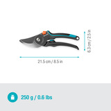 GARDENA Snoeischaar PremiumCut Pro​ Fresh Wood, Bypass Grijs/turquoise, 24 mm snoeidiameter