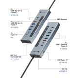 ICY BOX IB-HUB1742CR-C2PD dockingstation Lichtblauw