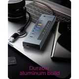 ICY BOX IB-HUB1742CR-C2PD dockingstation Lichtblauw