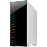 Inter-Tech X-908 Infini2 White Tower-behuizing Wit | 2x USB-A 3.2 (5 Gbit/s) | 2x USB-C 3.2 (5 Gbit/s) | 2x Audio | Window-kit
