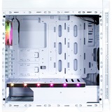Inter-Tech X-908 Infini2 White Tower-behuizing Wit | 2x USB-A 3.2 (5 Gbit/s) | 2x USB-C 3.2 (5 Gbit/s) | 2x Audio | Window-kit